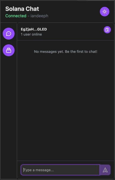 Real-time chat interface